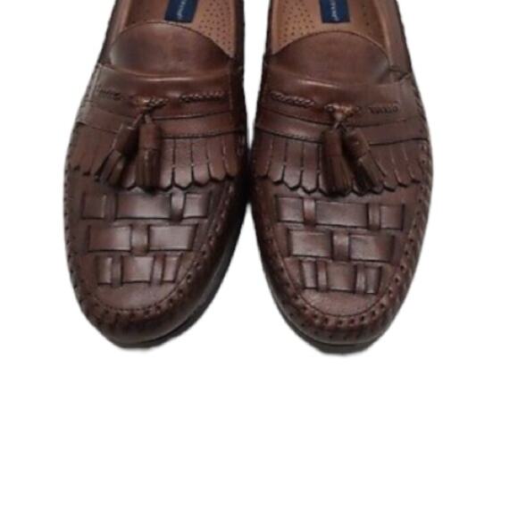 Giorgio Brutini Mens Brown Leather Loafers with Tassels - Picture 5 of 6
